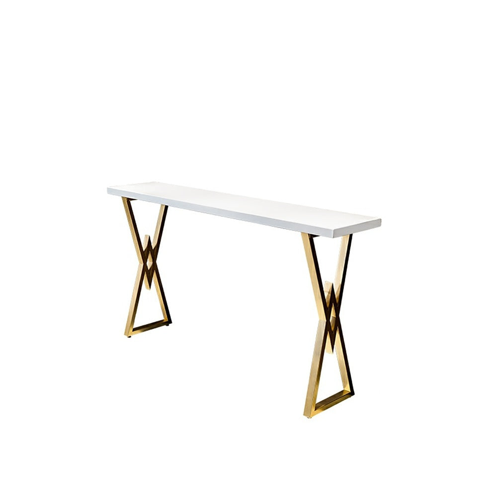 Rectangular Bar Height Pub Table Dining Table for Breakfast Nook Solid Wood X Base
