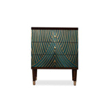 Novel Blue Cabinet Gold-Painted 3-Drawer Chest in Small-Richsoul-Cabinets & Chests,Furniture,Living Room Furniture