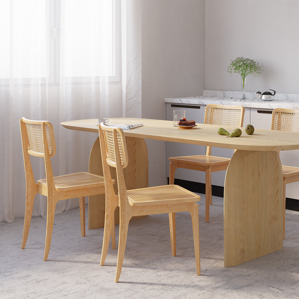 Modern Natural Dining Chair Rattan Ash Dining Chair