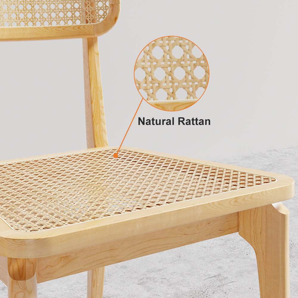 Modern Natural Dining Chair Rattan Ash Dining Chair