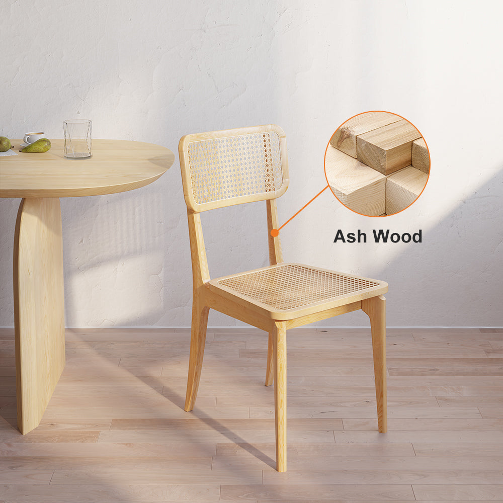 Modern Natural Dining Chair Rattan Ash Dining Chair