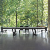 63" Rectangular Dining Table Black Solid Wood Table Top Square Metal Base