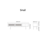 Modern Green TV Stand for 70 inch TV with 2 Drawers & 2 Doors & Rattan Decorated-Richsoul-Furniture,Living Room Furniture,TV Stands