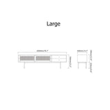 Modern Green TV Stand for 70 inch TV with 2 Drawers & 2 Doors & Rattan Decorated-Richsoul-Furniture,Living Room Furniture,TV Stands
