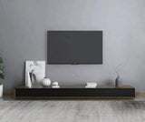 Modern 94 Inch Walnut TV Stand Rectangle Media Stand Walnut TV Console with 4 Drawers