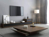 Modern 94 Inch Walnut TV Stand Rectangle Media Stand Walnut TV Console with 4 Drawers-Richsoul-Furniture,Living Room Furniture,TV Stands