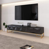 Nordic White TV Stand 3D Embossed Surface Media Console 3 Drawers in Small-Richsoul-Furniture,Living Room Furniture,TV Stands