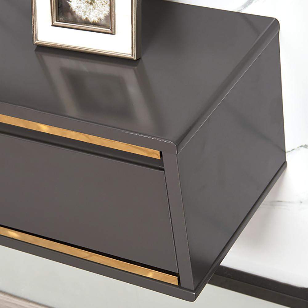 70.9" Gray TV Stand Postmodern Minimalist Floating Media Console with Storage-Richsoul-Furniture,Living Room Furniture,TV Stands