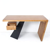 55" Modern Industrial Writing Desk for Office with One Drawer Distressed-Desks,Furniture,Office Furniture