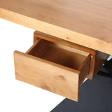 55" Modern Industrial Writing Desk for Office with One Drawer Distressed-Desks,Furniture,Office Furniture