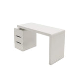 47" White 3-Drawer Writing Desk with Storage Cabinet for Office-Desks,Furniture,Office Furniture