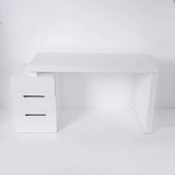 47" White 3-Drawer Writing Desk with Storage Cabinet for Office-Desks,Furniture,Office Furniture