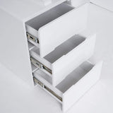 47" White 3-Drawer Writing Desk with Storage Cabinet for Office-Desks,Furniture,Office Furniture