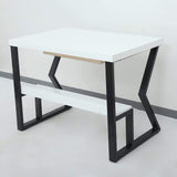 39" White Rectangular Writing Desk Computer Desk with Shelf & Drawer-Desks,Furniture,Office Furniture