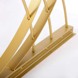 47" Modern White Rectangular Home Office Desk with Pine Wood Table Top & Gold Frame-Desks,Furniture,Office Furniture