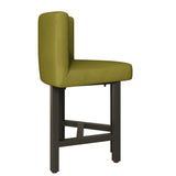 40" Round Wooden 4 Seater Dining Table Set Yellow Upholstered Chairs for Nook Balcony