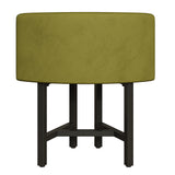 40" Round Wooden 4 Seater Dining Table Set Yellow Upholstered Chairs for Nook Balcony