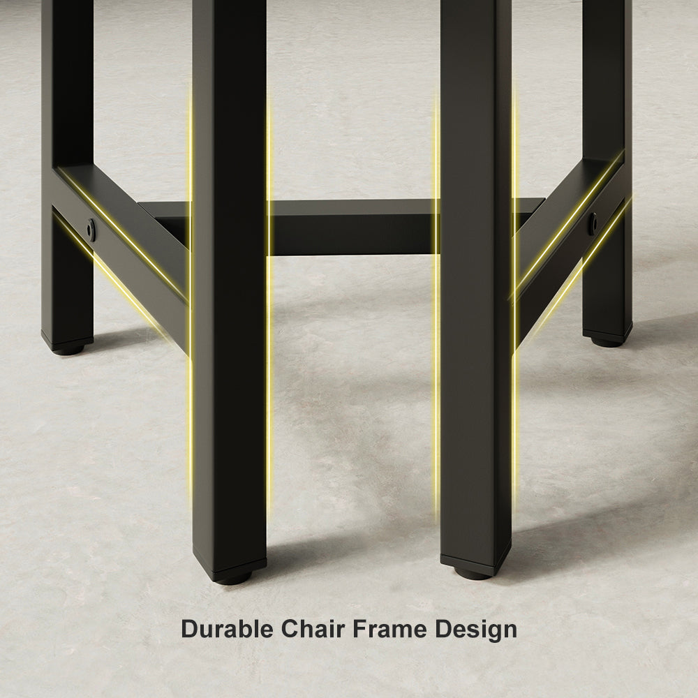 40" Round Wooden 4 Seater Dining Table Set Yellow Upholstered Chairs for Nook Balcony