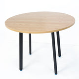 40" Round Wooden Small Dining Table Set of 4 Pink Upholstered Chairs for Nook Balcony