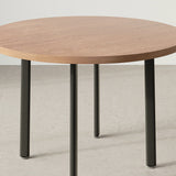 40" Round Wooden Nesting Dining Table Set for 4 Green Upholstered Chairs