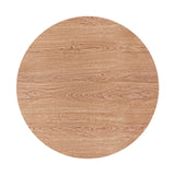 40" Round Wooden Nesting Dining Table Set for 4 Green Upholstered Chairs