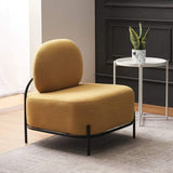 Yellow Linen Upholstered Armless Accent Chair Black Leg-Richsoul-Chairs & Recliners,Furniture,Living Room Furniture