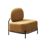 Yellow Linen Upholstered Armless Accent Chair Black Leg-Richsoul-Chairs & Recliners,Furniture,Living Room Furniture