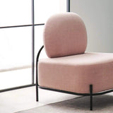 Yellow Linen Upholstered Armless Accent Chair Black Leg-Richsoul-Chairs & Recliners,Furniture,Living Room Furniture