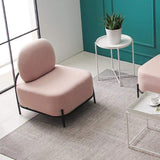 Yellow Linen Upholstered Armless Accent Chair Black Leg-Richsoul-Chairs & Recliners,Furniture,Living Room Furniture