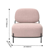 Yellow Linen Upholstered Armless Accent Chair Black Leg-Richsoul-Chairs & Recliners,Furniture,Living Room Furniture
