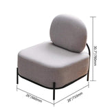 Yellow Linen Upholstered Armless Accent Chair Black Leg-Richsoul-Chairs & Recliners,Furniture,Living Room Furniture