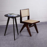 Modern Black Accent Chair with Rattan & Ash Wood-Richsoul-Chairs & Recliners,Furniture,Living Room Furniture