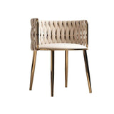 Nordic Off White Round Accent Chair with Velvet Upholstery-Richsoul-Chairs & Recliners,Furniture,Living Room Furniture
