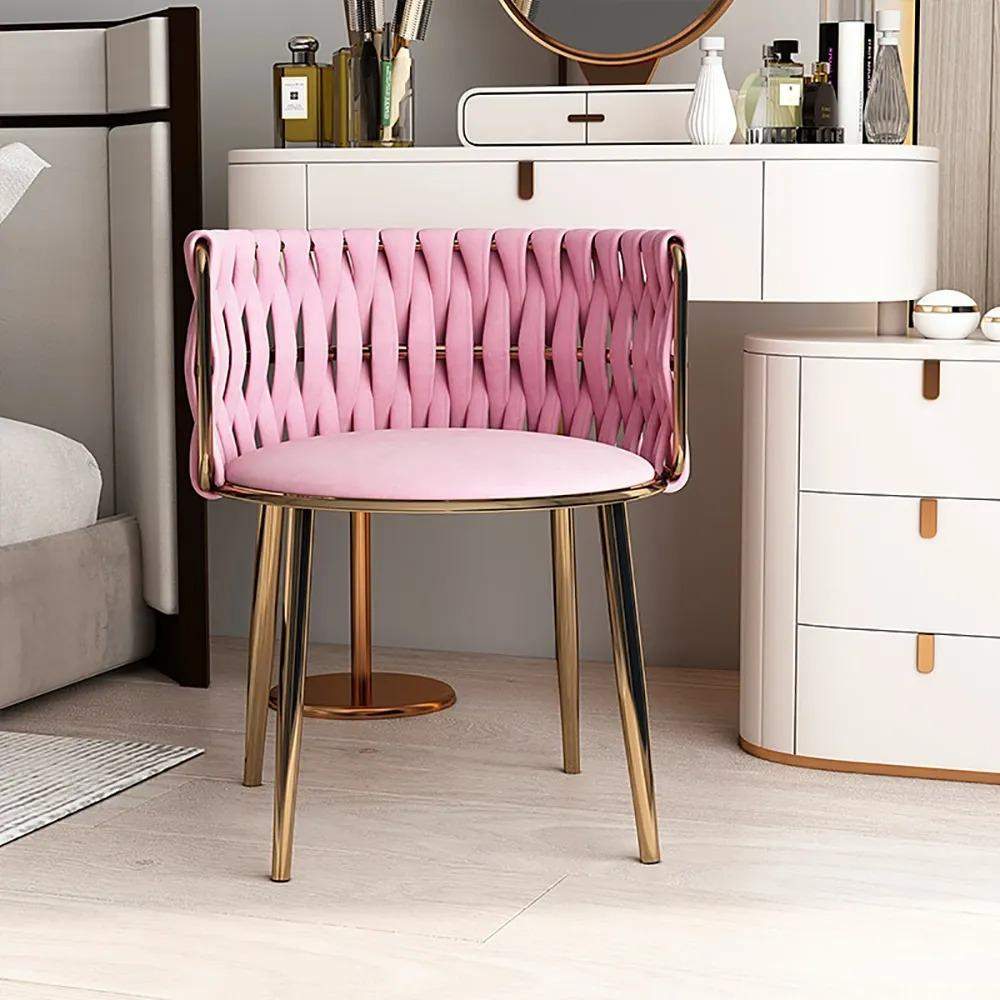 Nordic Off White Round Accent Chair with Velvet Upholstery-Richsoul-Chairs & Recliners,Furniture,Living Room Furniture