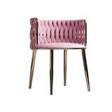 Nordic Off White Round Accent Chair with Velvet Upholstery-Richsoul-Chairs & Recliners,Furniture,Living Room Furniture
