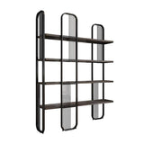 Modern Storage Standing Etagere Bookshelf 4 Tiers in Gold-Bookcases & Bookshelves,Furniture,Office Furniture