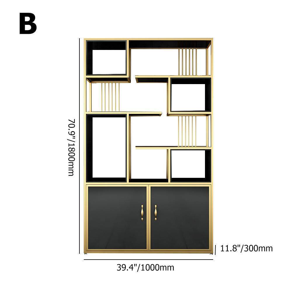 Contemporary Stand Standard Bookshelf with Doors-Bookcases & Bookshelves,Furniture,Office Furniture