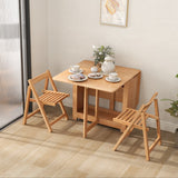 55",67" Rustic Solid Wood Rectangle Extendable Folding Dining Table Set with Storage In Walnut,Natural,White