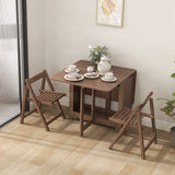 55",67" Rustic Solid Wood Rectangle Extendable Folding Dining Table Set with Storage In Walnut,Natural,White