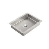 Gold Luxury Stainless Steel Rectangular Sink Undermount Bathroom Wash Sink
