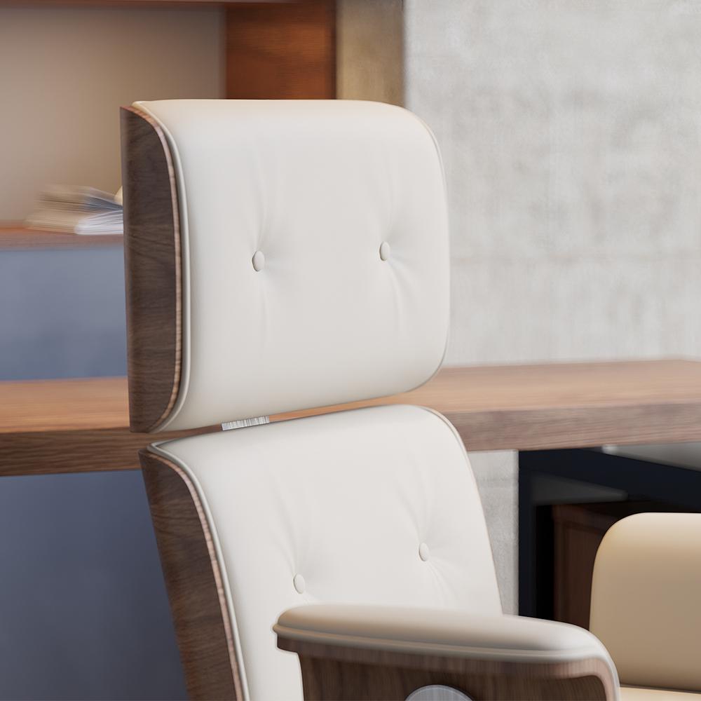 Modern Black Home Office Chair Upholstered Swivel Task Office Chair Height