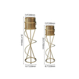 Nordic Round Metal Plant Stand Standing Plant Shelf in Gold