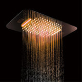 Wall-Mounted 23" Thermostatic Shower System in Gold 4 Functions