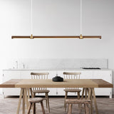 1-Light Kitchen Island Light Modern Linear LED Pendant Light