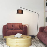 69" Black Powder Metal Floor Lamp Overarching Standing Lamp