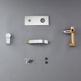 Virt Contemporary Single Handle Wall Mount Bathroom Sink Faucet Polished Chrome