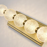 4-Light Clear Acylic Vanity Wall Light for Bathroom in Gold