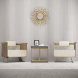 Black Modern Accent Chair Upholstered Cotton & Linen Accent Chair