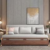 74.8" Full Sleeper Sofa Leath-aire Upholstered Convertible Sofa Storage Sofa