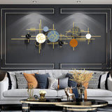 Modern Geometric Metal Wall Decor Overlapping Wall Background Art